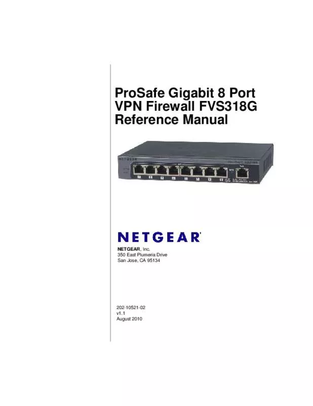 Mode d'emploi NETGEAR FVS318