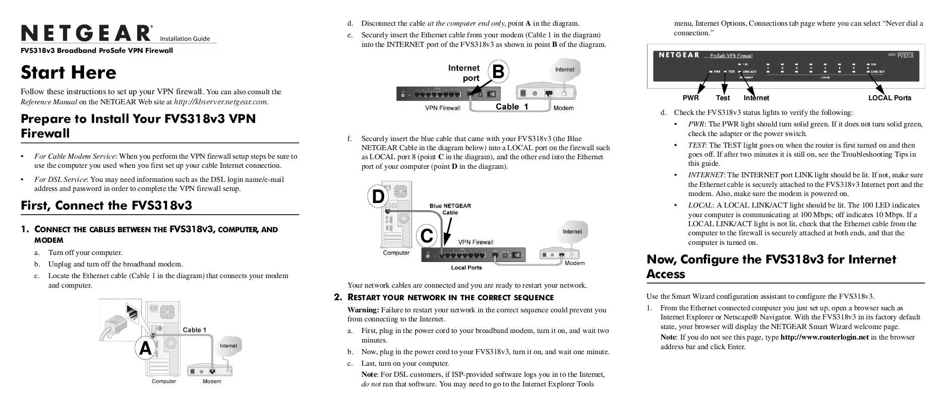 Mode d'emploi NETGEAR FVS318V3