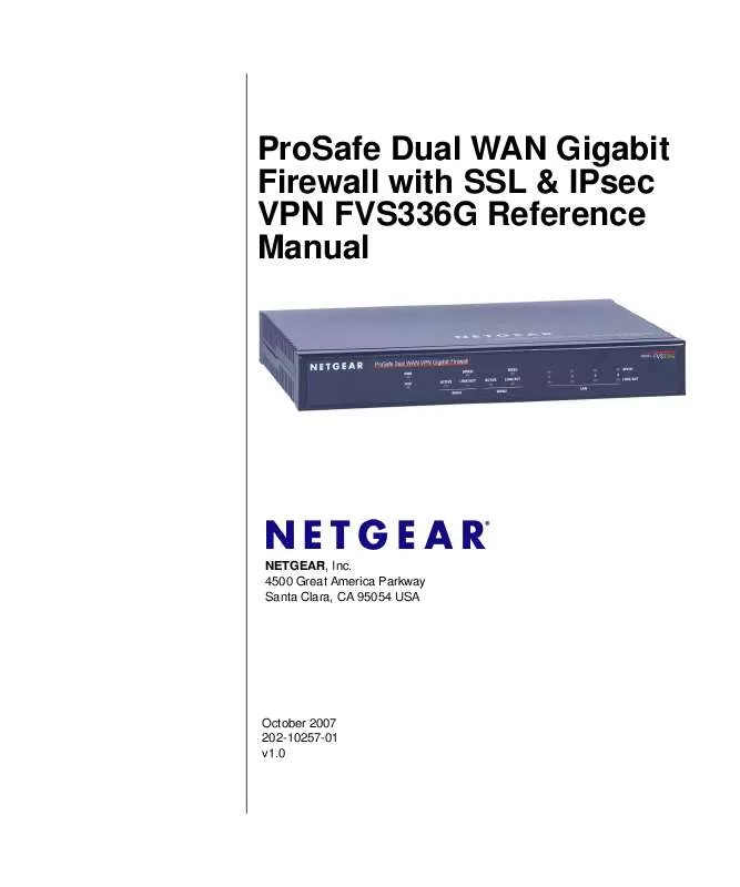 Mode d'emploi NETGEAR FVS336G