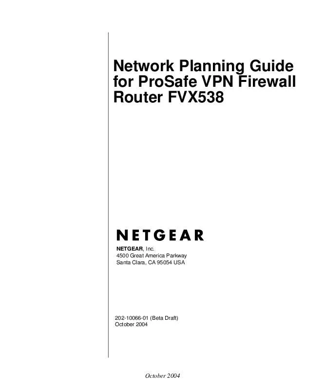 Mode d'emploi NETGEAR FVX538