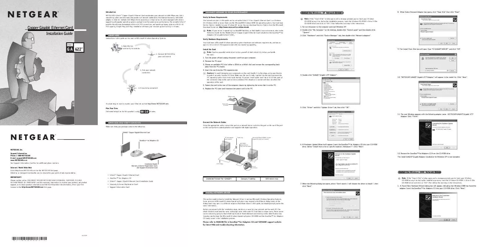 Mode d'emploi NETGEAR GA622T