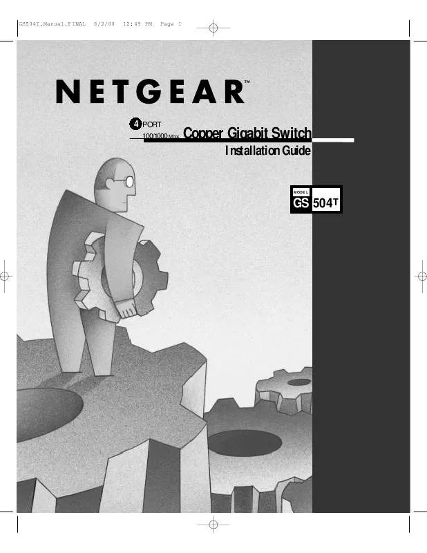 Mode d'emploi NETGEAR GS504T