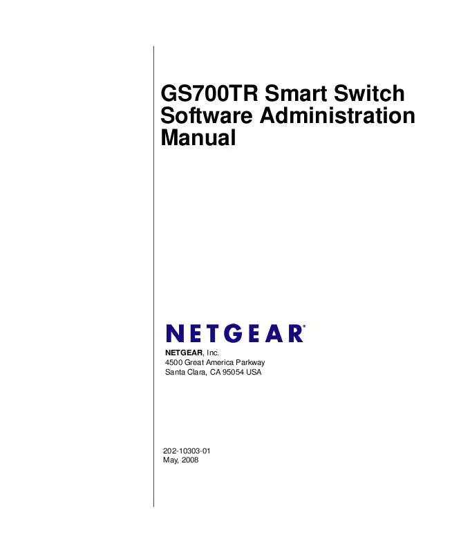 Mode d'emploi NETGEAR GS724TR