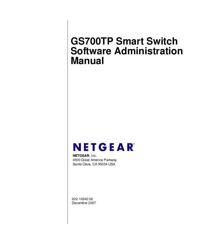 Mode d'emploi NETGEAR GS748TP