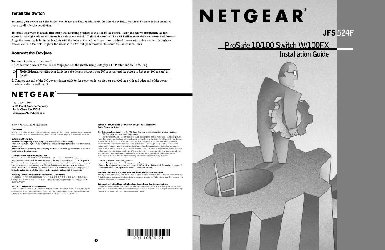 Mode d'emploi NETGEAR JFS524F