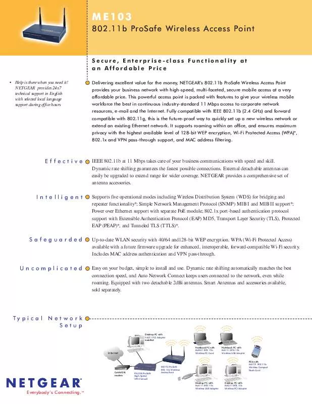 Mode d'emploi NETGEAR ME103