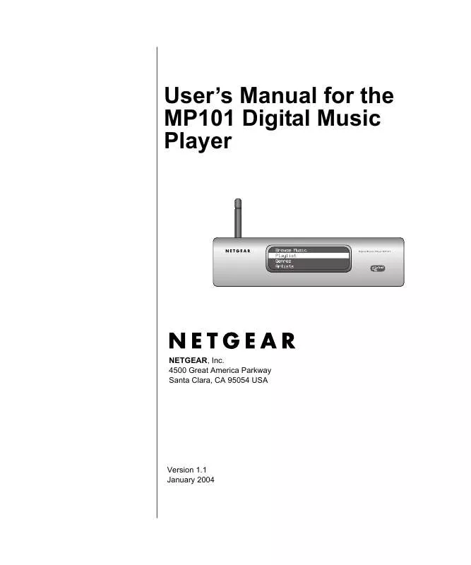 Mode d'emploi NETGEAR MP101