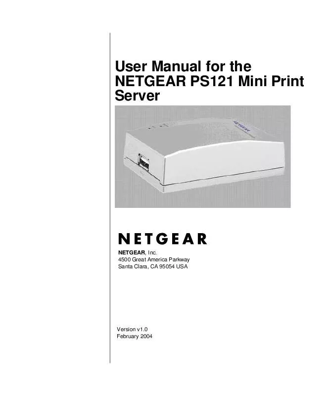 Mode d'emploi NETGEAR PS121V1