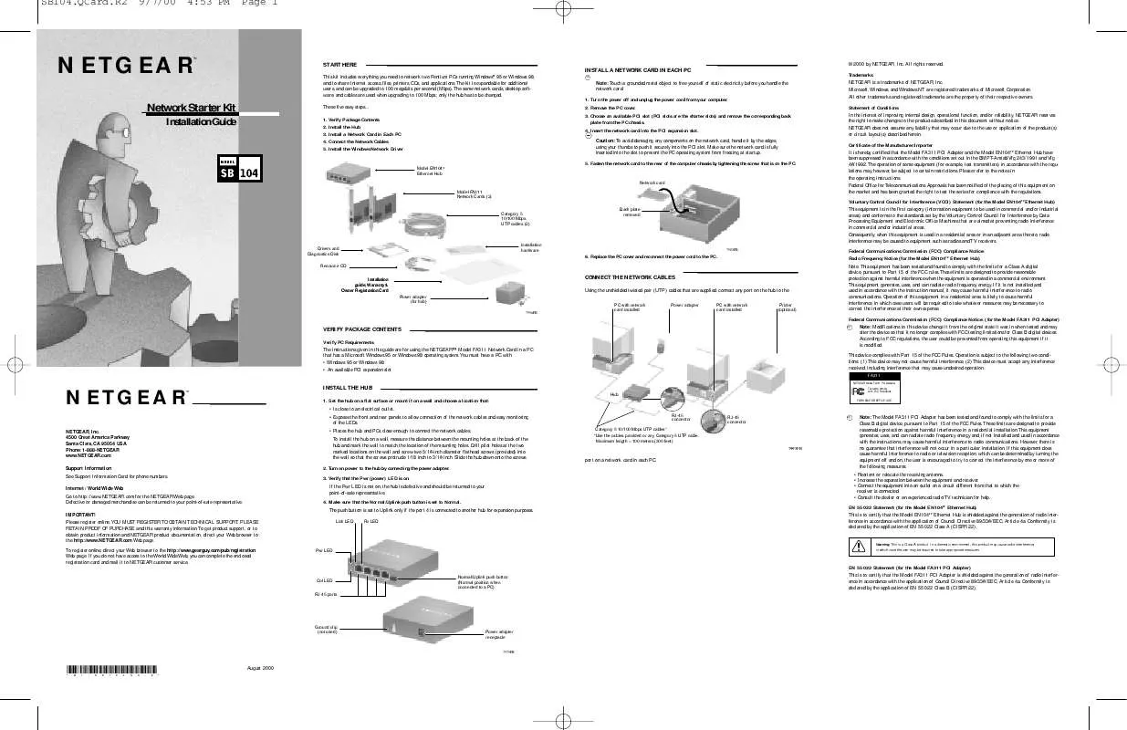 Mode d'emploi NETGEAR SB104