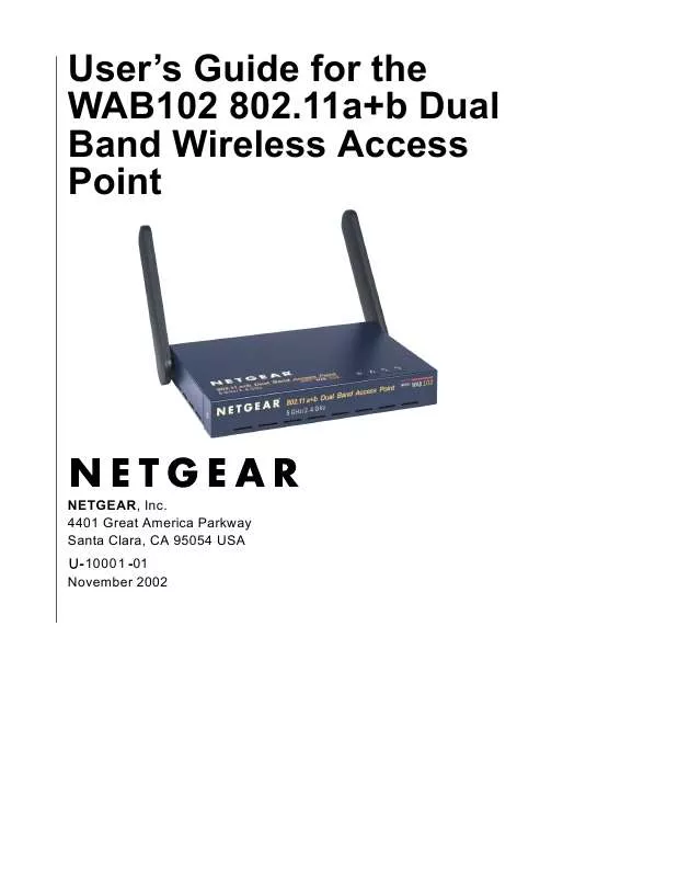 Mode d'emploi NETGEAR WAB102