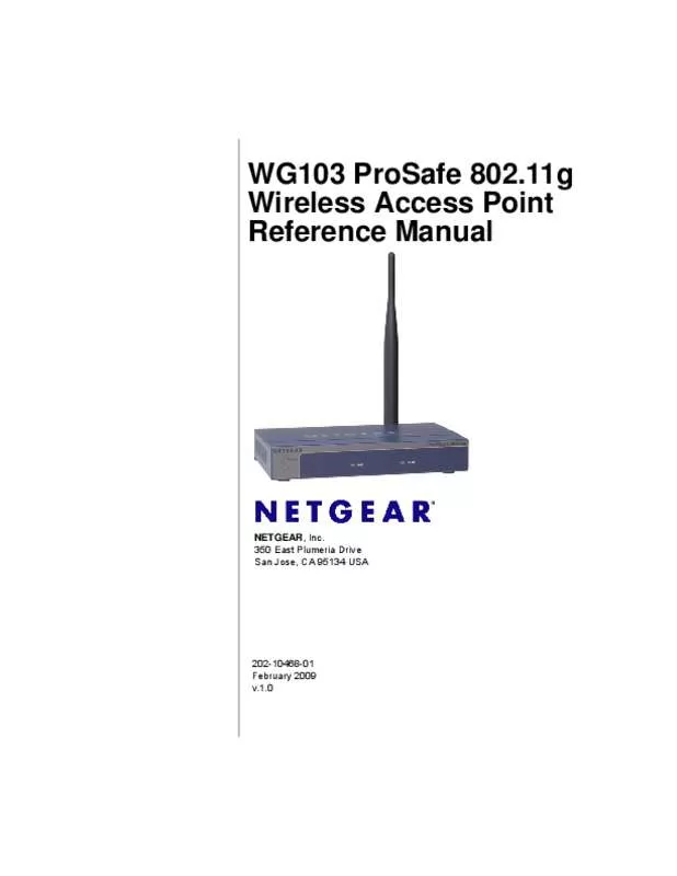 Mode d'emploi NETGEAR WG103