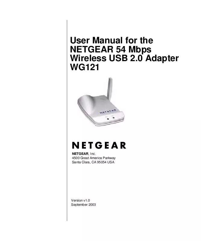 Mode d'emploi NETGEAR WG121