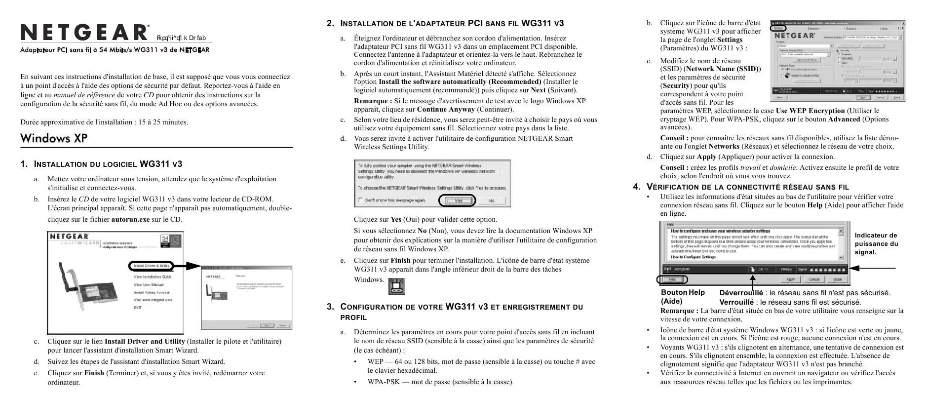 Mode d'emploi NETGEAR WG311V3