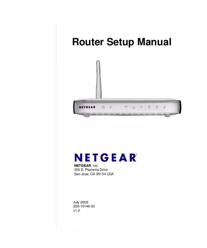 Mode d'emploi NETGEAR WGR614V9