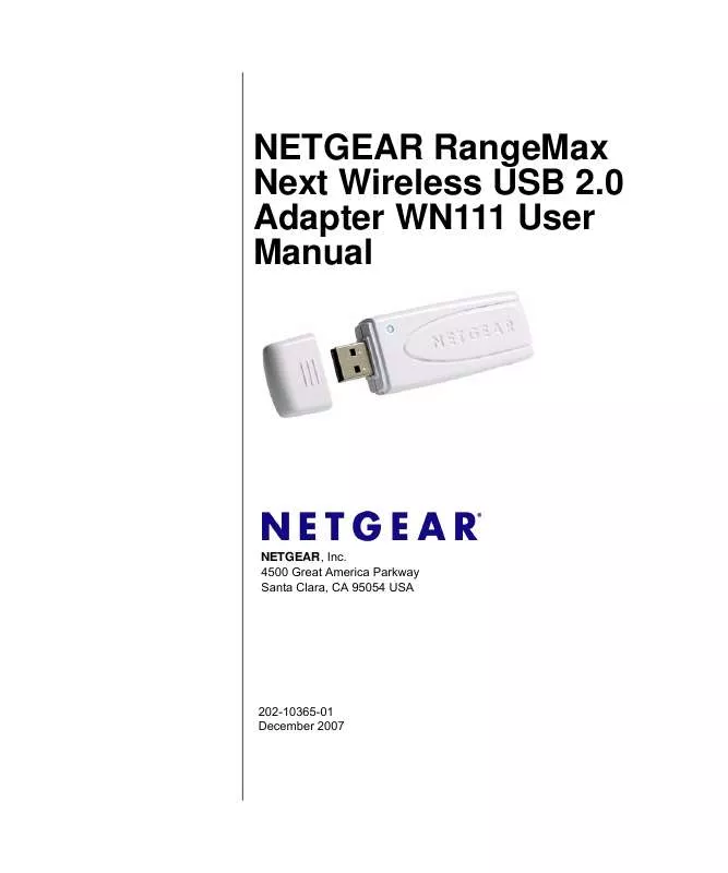 Mode d'emploi NETGEAR WN111