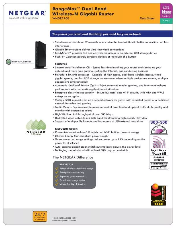 Mode d'emploi NETGEAR WNDR3700