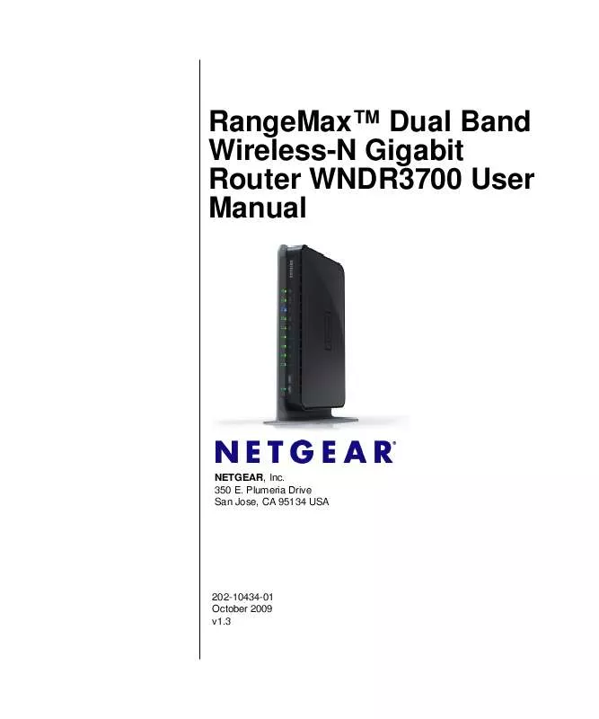 Mode d'emploi NETGEAR WNDR3700V1