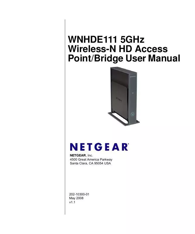 Mode d'emploi NETGEAR WNHDE111