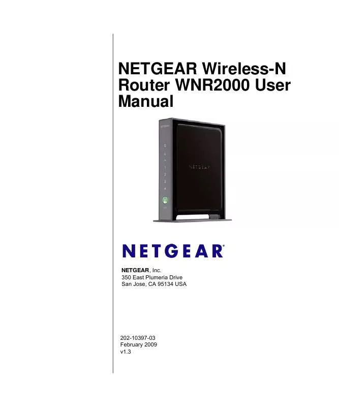 Mode d'emploi NETGEAR WNR2000V1