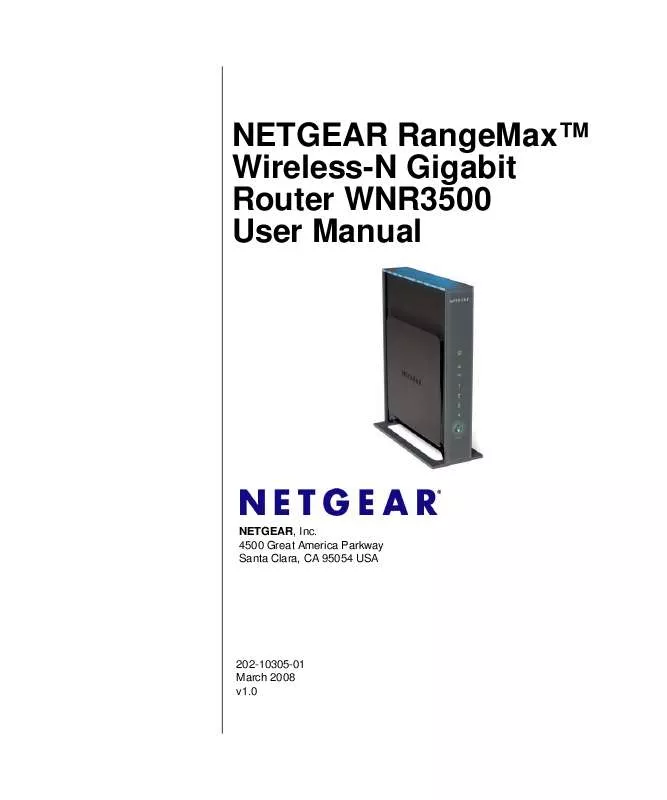 Mode d'emploi NETGEAR WNR3500