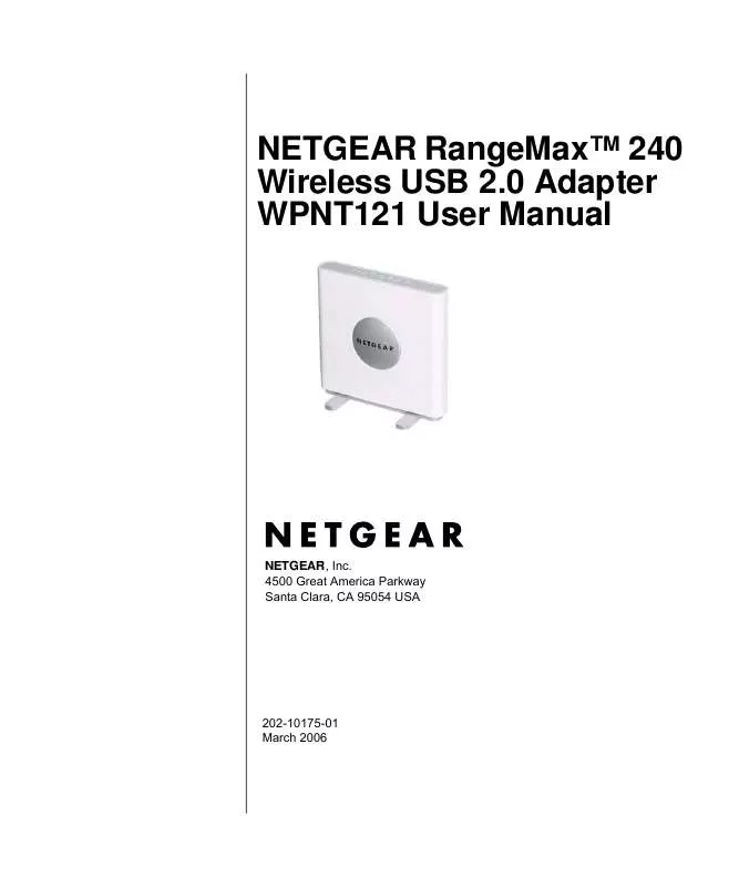 Mode d'emploi NETGEAR WPNT121