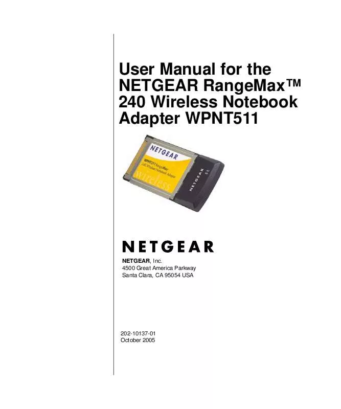 Mode d'emploi NETGEAR WPNT511