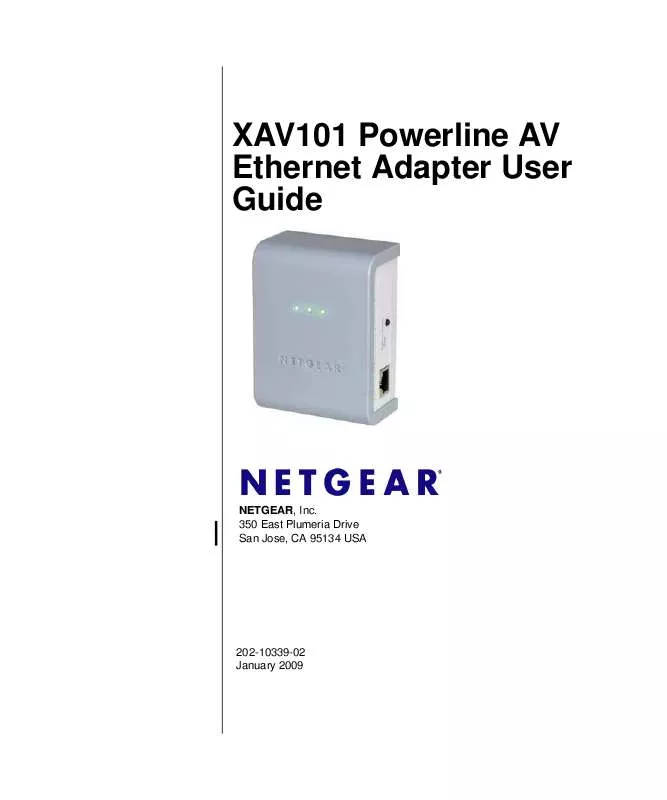 Mode d'emploi NETGEAR XAV101V1