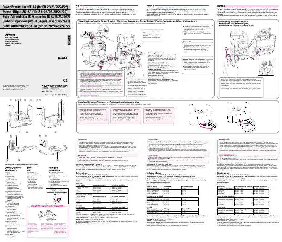 Mode d'emploi NIKON SK-6A