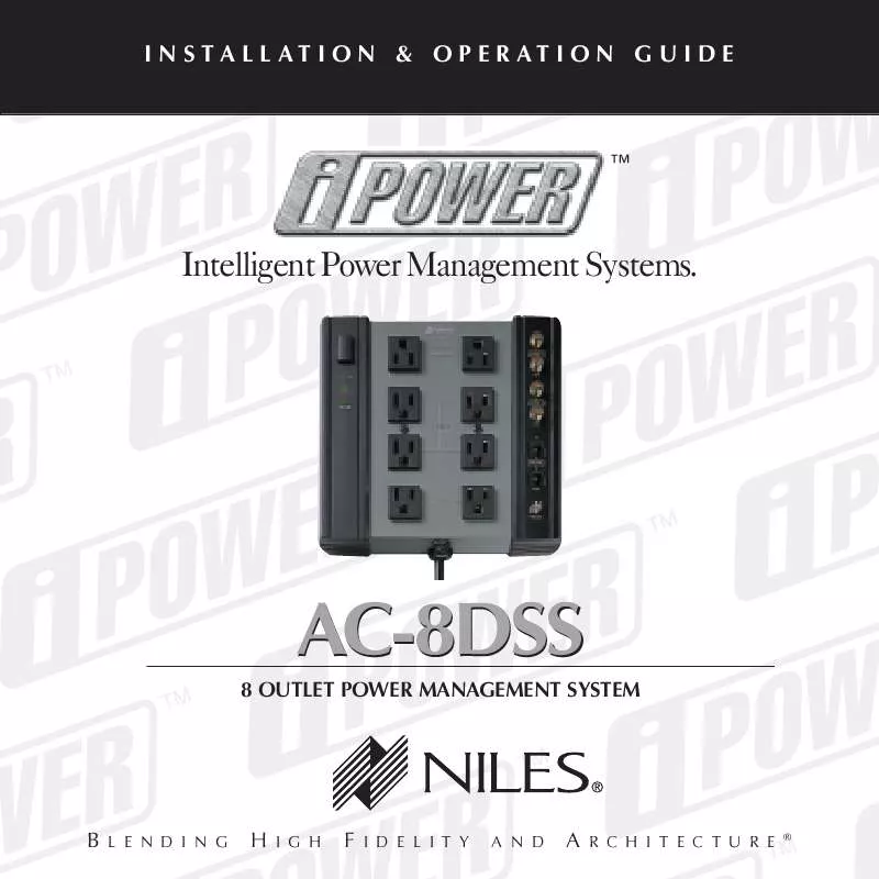 Mode d'emploi NILES IPOWER AC-8DSS