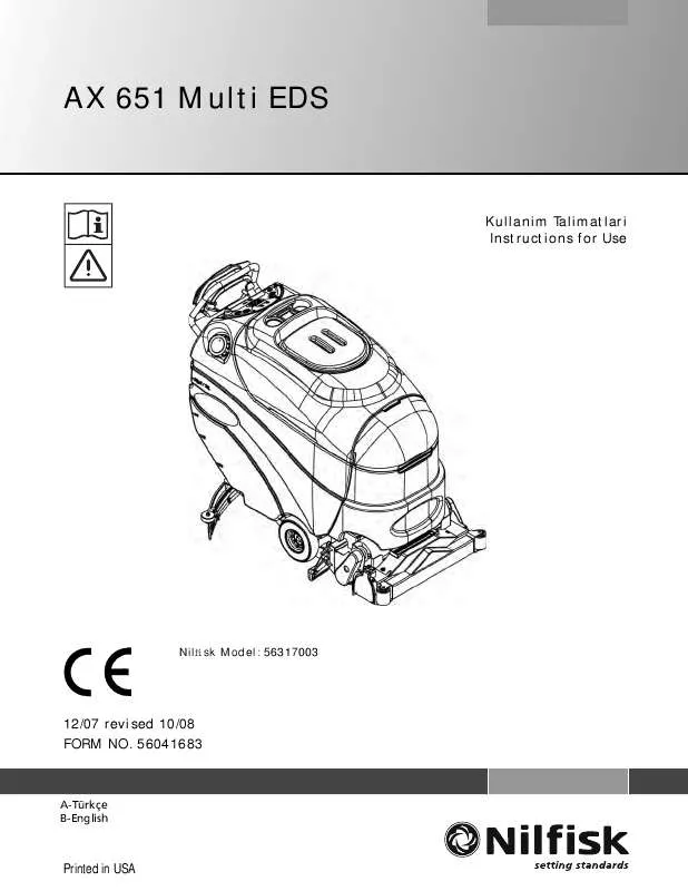 Mode d'emploi NILFISK AX 651