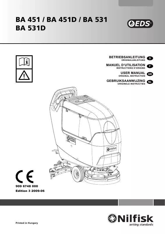 Mode d'emploi NILFISK BA 451