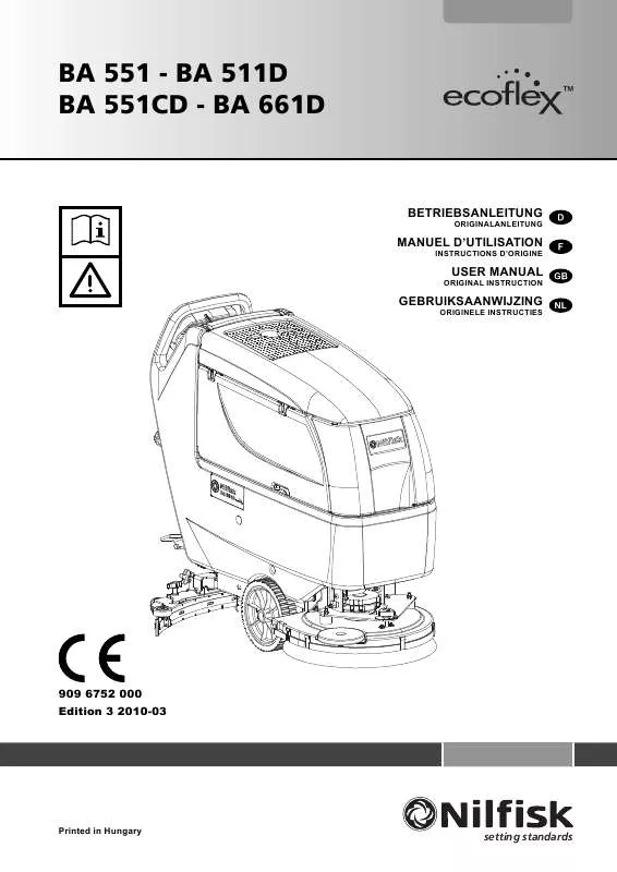 Mode d'emploi NILFISK BA 661D