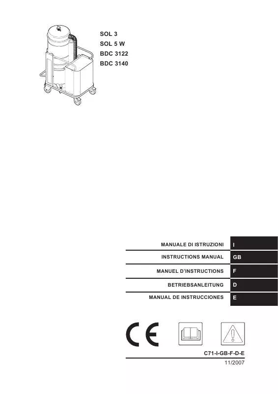 Mode d'emploi NILFISK BDC 3122