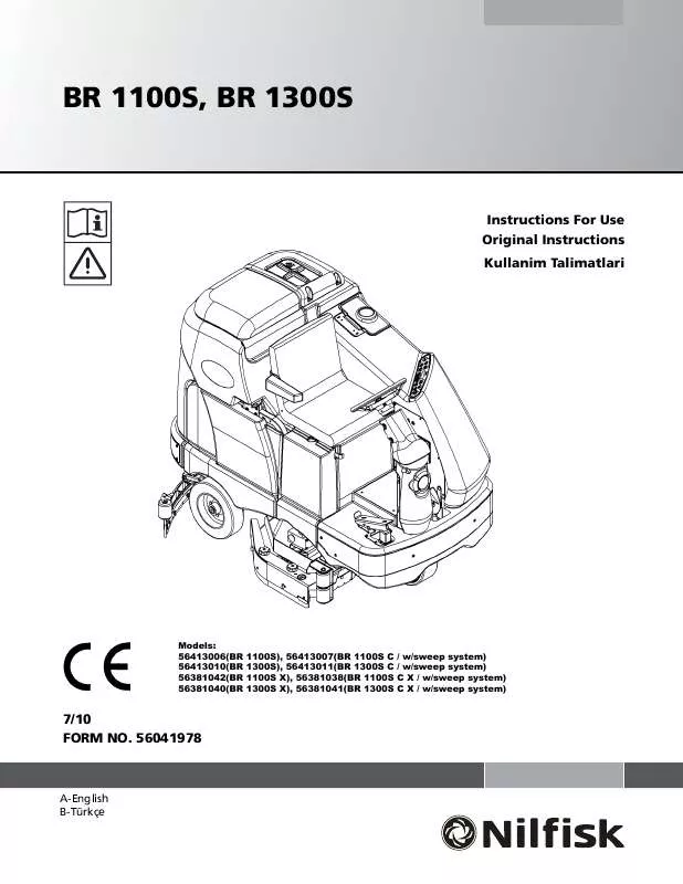 Mode d'emploi NILFISK BR 1300S