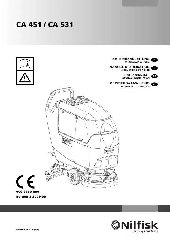 Mode d'emploi NILFISK CA 531