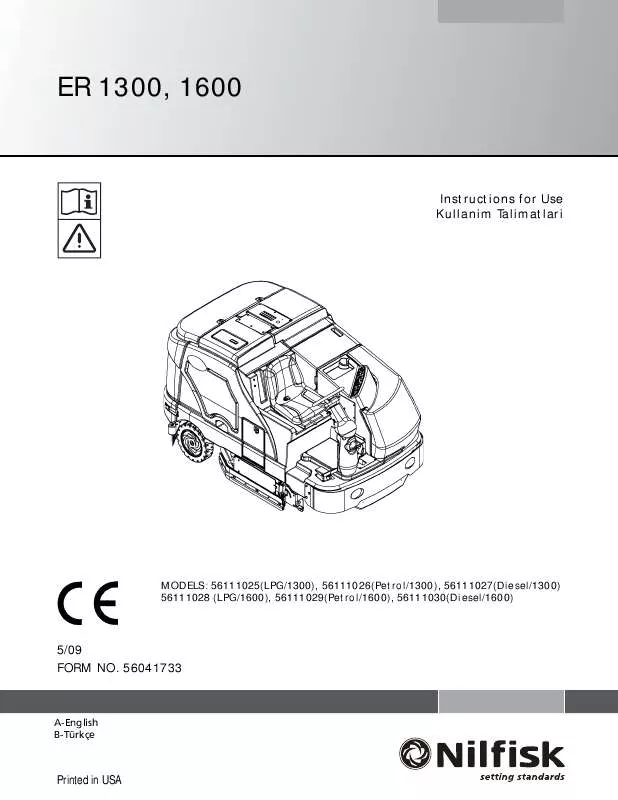 Mode d'emploi NILFISK ER 1300