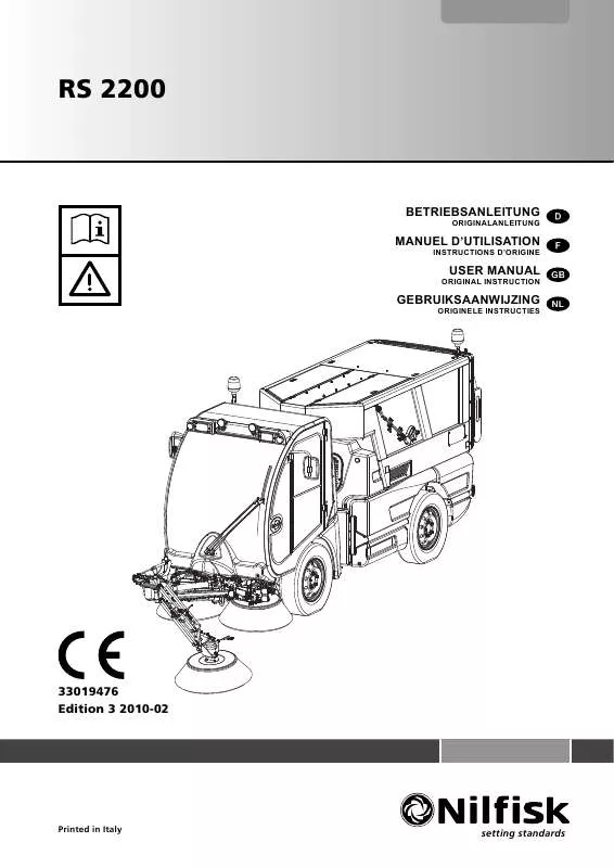 Mode d'emploi NILFISK RS 2200