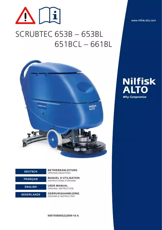 Mode d'emploi NILFISK SCRUBTEC 651