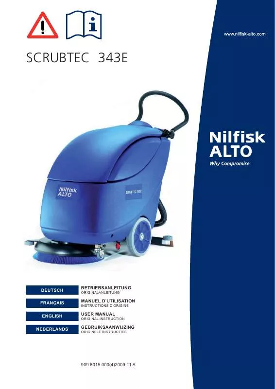 Mode d'emploi NILFISK SCRUBTEC 343