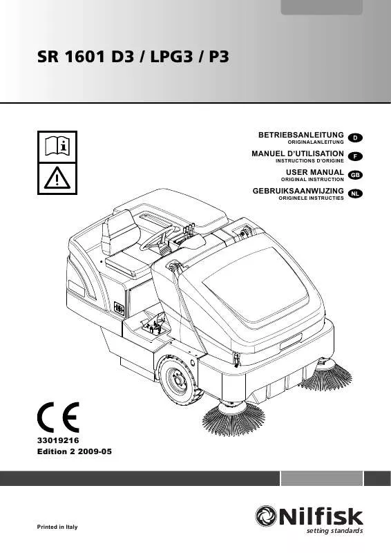 Mode d'emploi NILFISK SR 1601 P3