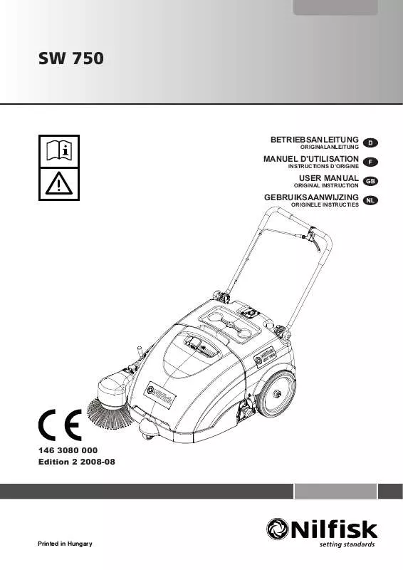 Mode d'emploi NILFISK SW 750