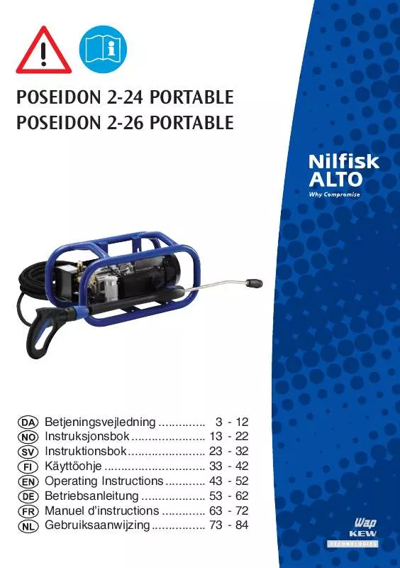 Mode d'emploi NILFISK UNO BOOSTER