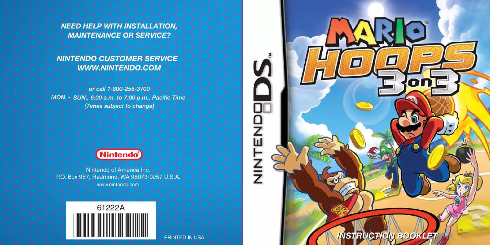 Mode d'emploi NINTENDO DS MARIO HOOPS 3 ON 3