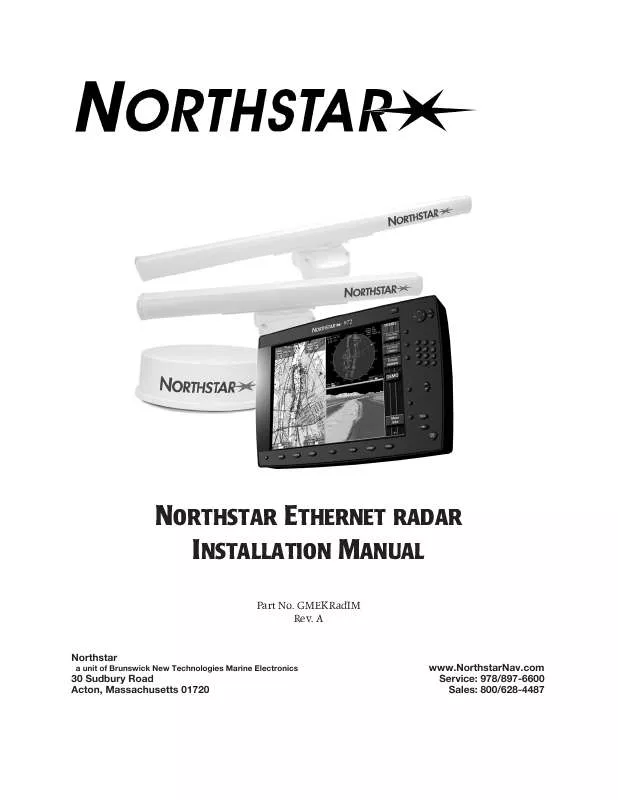 Mode d'emploi NORTHSTAR ETHERNET RADAR