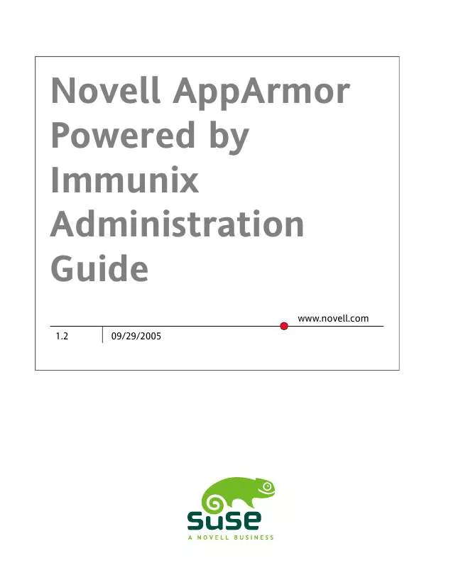 Mode d'emploi NOVELL APPARMOR 1.2