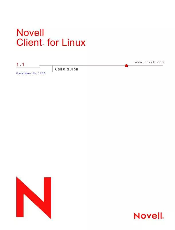 Mode d'emploi NOVELL CLIENT FOR LINUX 1.1