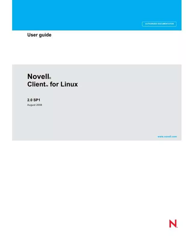 Mode d'emploi NOVELL CLIENT FOR LINUX 2.0 SP1