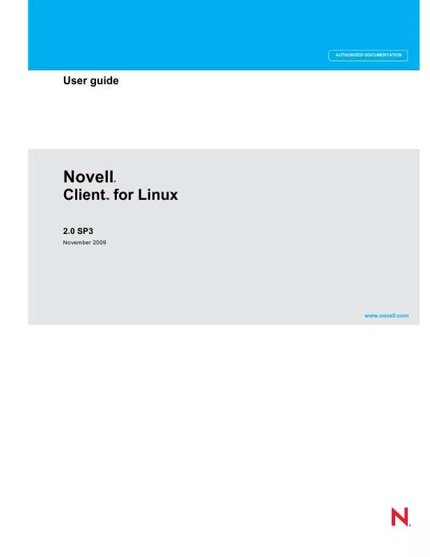 Mode d'emploi NOVELL CLIENT FOR LINUX 2.0 SP3