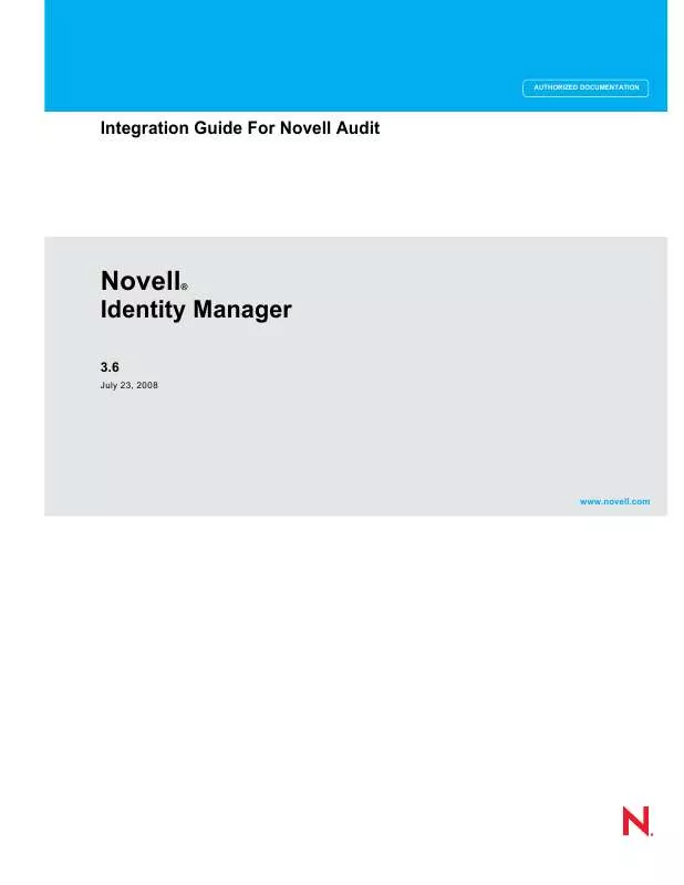 Mode d'emploi NOVELL IDENTITY MANAGER 3.6.