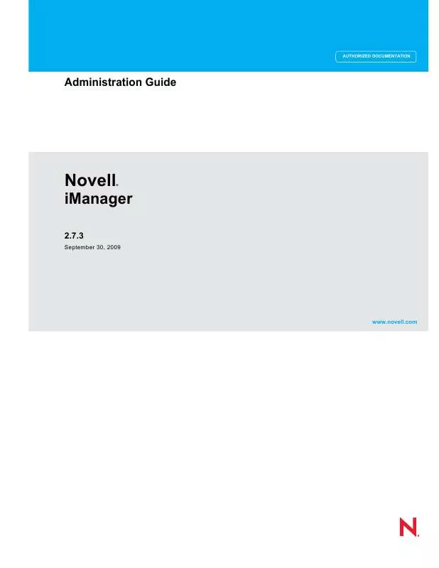 Mode d'emploi NOVELL IMANAGER 2.7.3